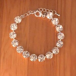 Silver Crystal Tennis Bracelet